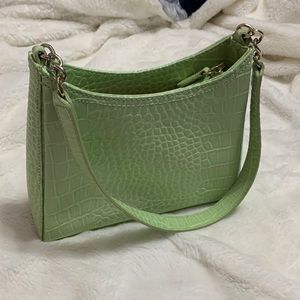 Minty Green “Alligator” Handbag